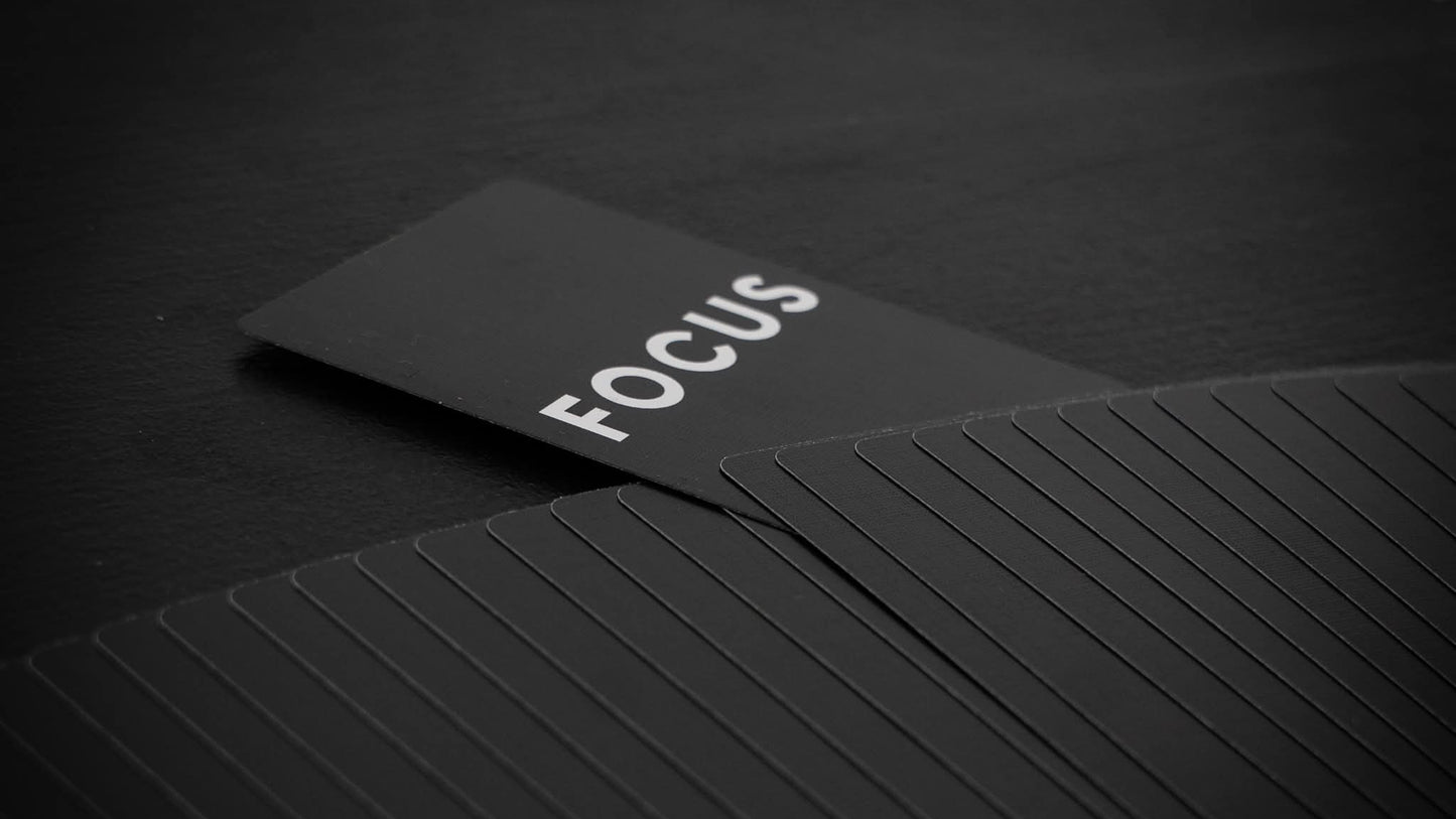 Focus All Black Card deck
