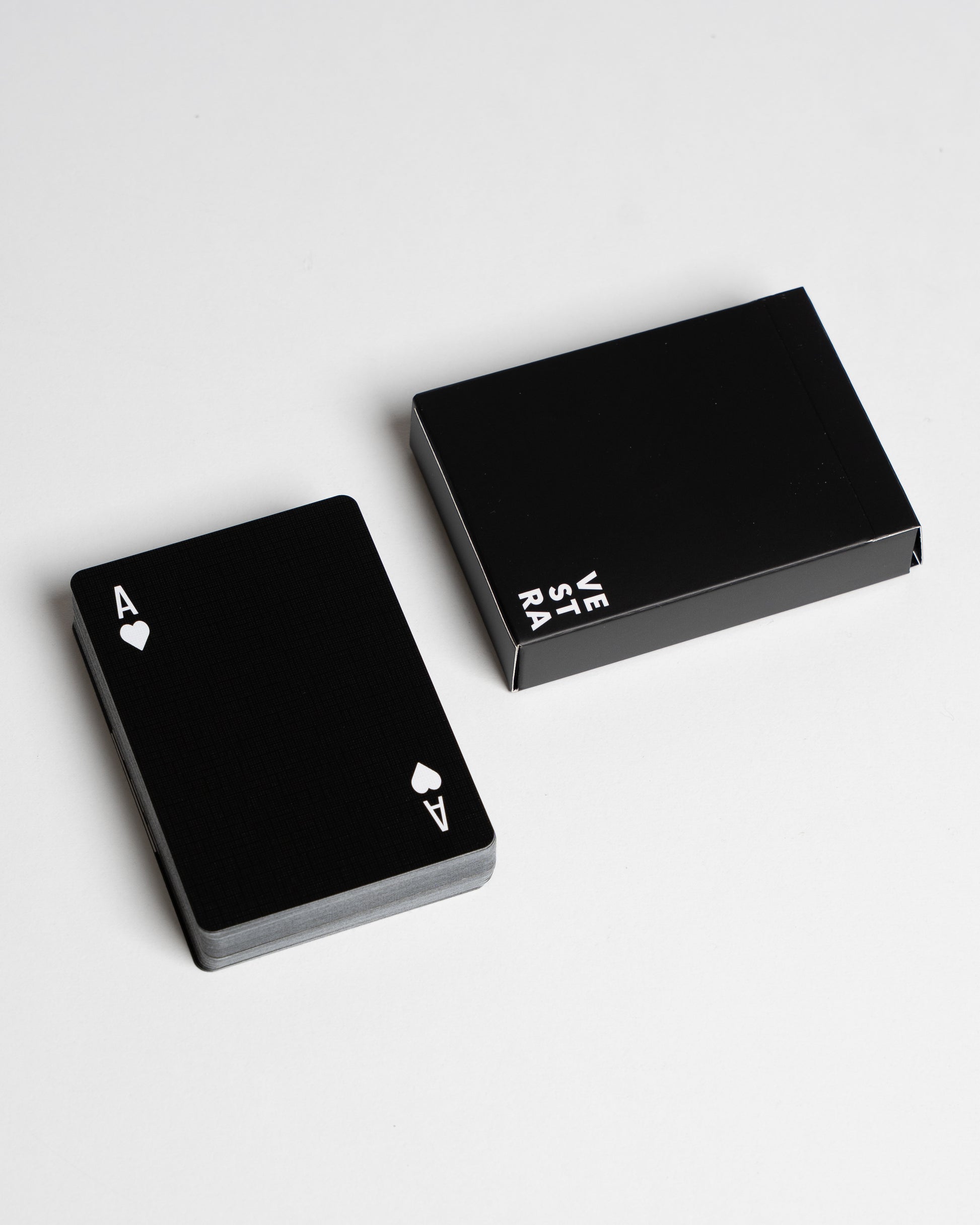 Vestra cardistry playing cards on a white background