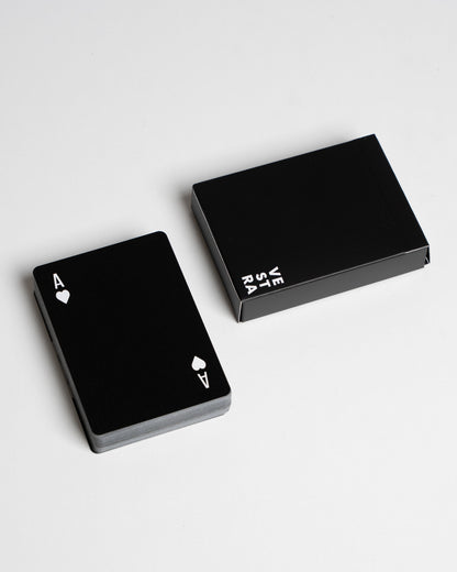 Vestra cardistry playing cards on a white background