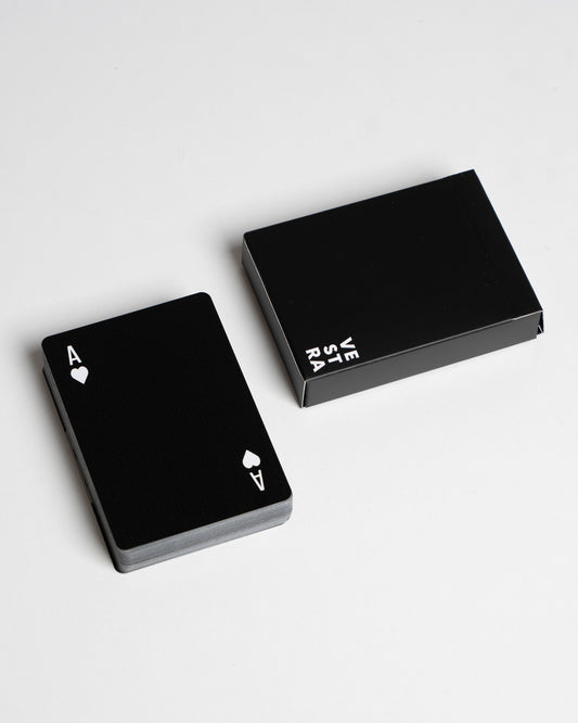 Vestra cardistry playing cards on a white background